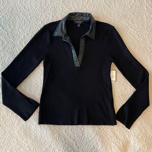 NEW Laundry by Shelli Segal Collared Sweater